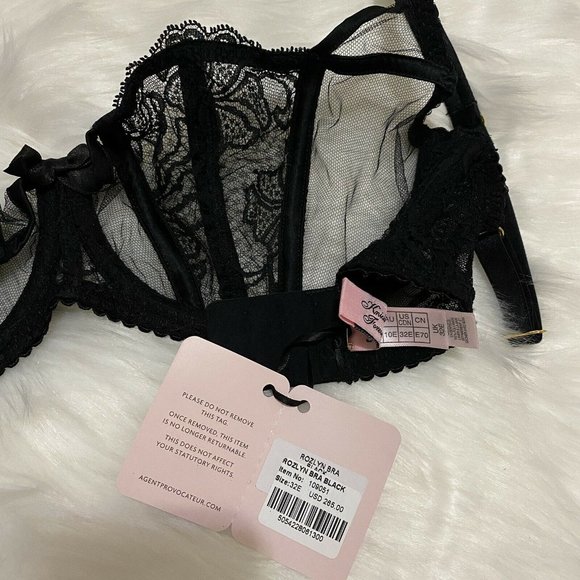 NWT Agent Provocateur Rozlyn Black Bra - Picture 9 of 10